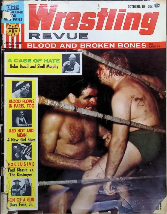 Wrestling Revue, October 1963 cover