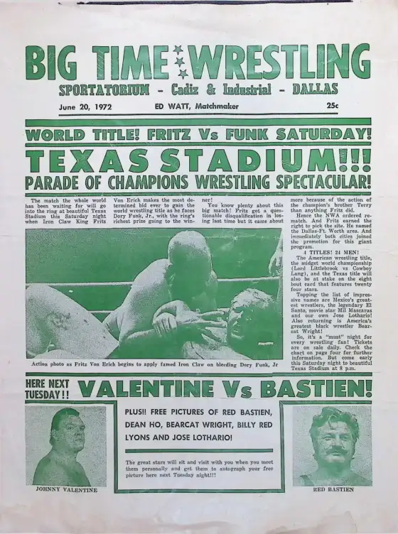 BIG TIME WRESTLING, June 20, 1972