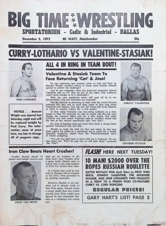 BIG TIME WRESTLING, December 5, 1972