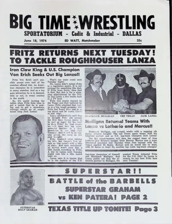 BIG TIME WRESTLING, June 18, 1974