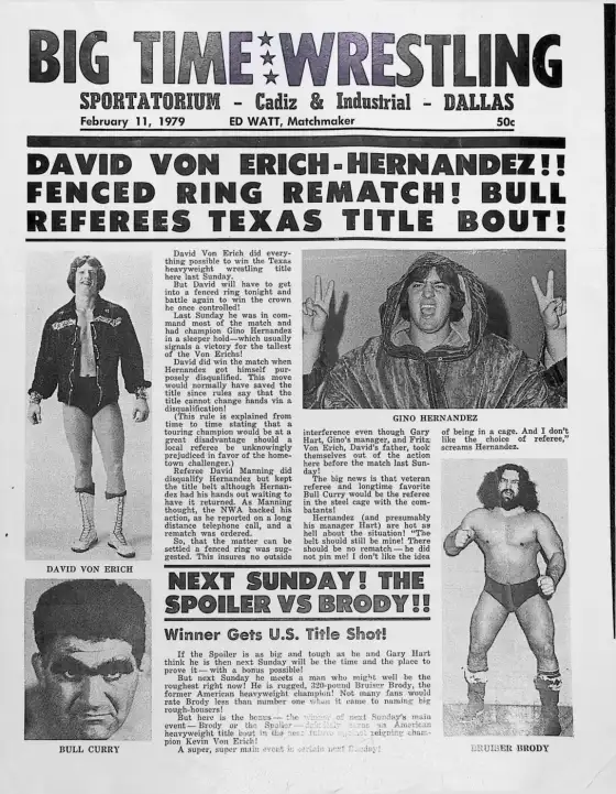 BIG TIME WRESTLING, February 11, 1979