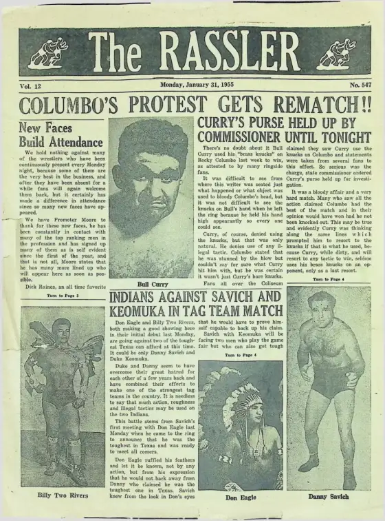 The RASSLER, Monday, January 31, 1955