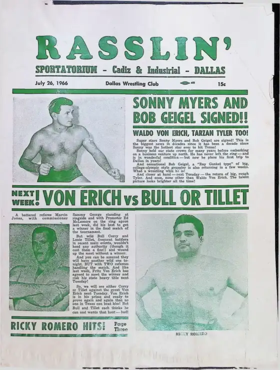RASSLIN', July 26, 1966