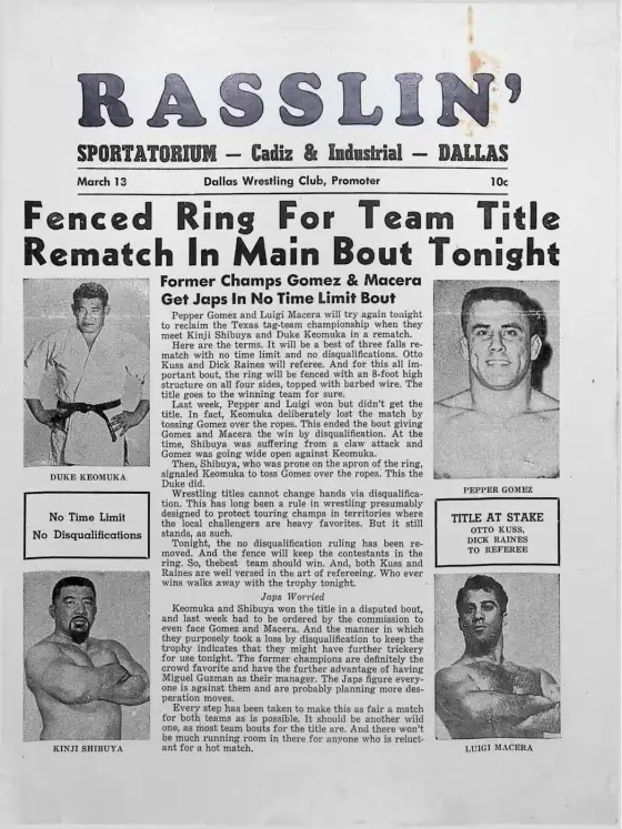 RASSLIN', March 13