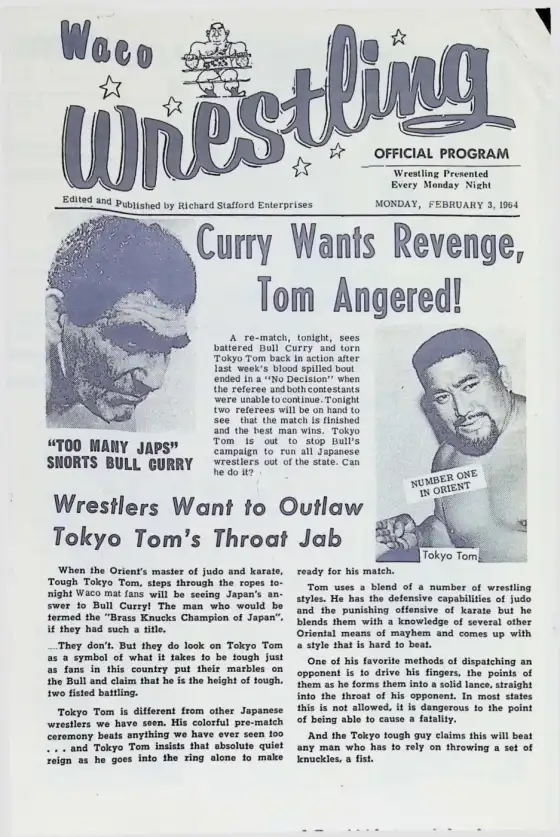 Waco Wrestling, MONDAY, FEBRUARY 3, 1964