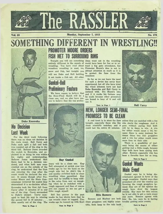 The RASSLER, Monday, September 7, 1953