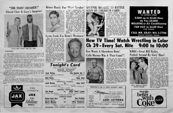 Wrestling Program, FRIDAY, SEPTEMBER 29, 1967