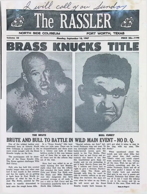 The RASSLER, Monday, September 18, 1967
