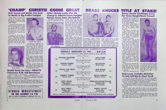RASSLIN', February 27, 1962