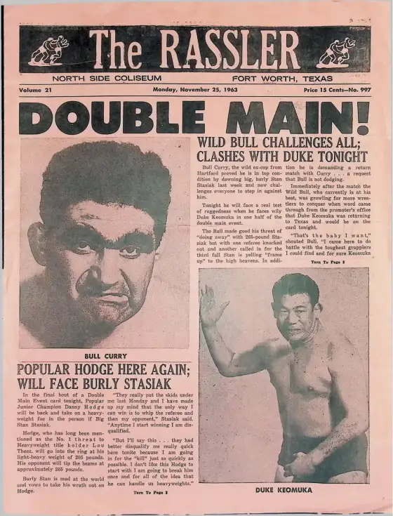 The RASSLER, Monday, November 25, 1963