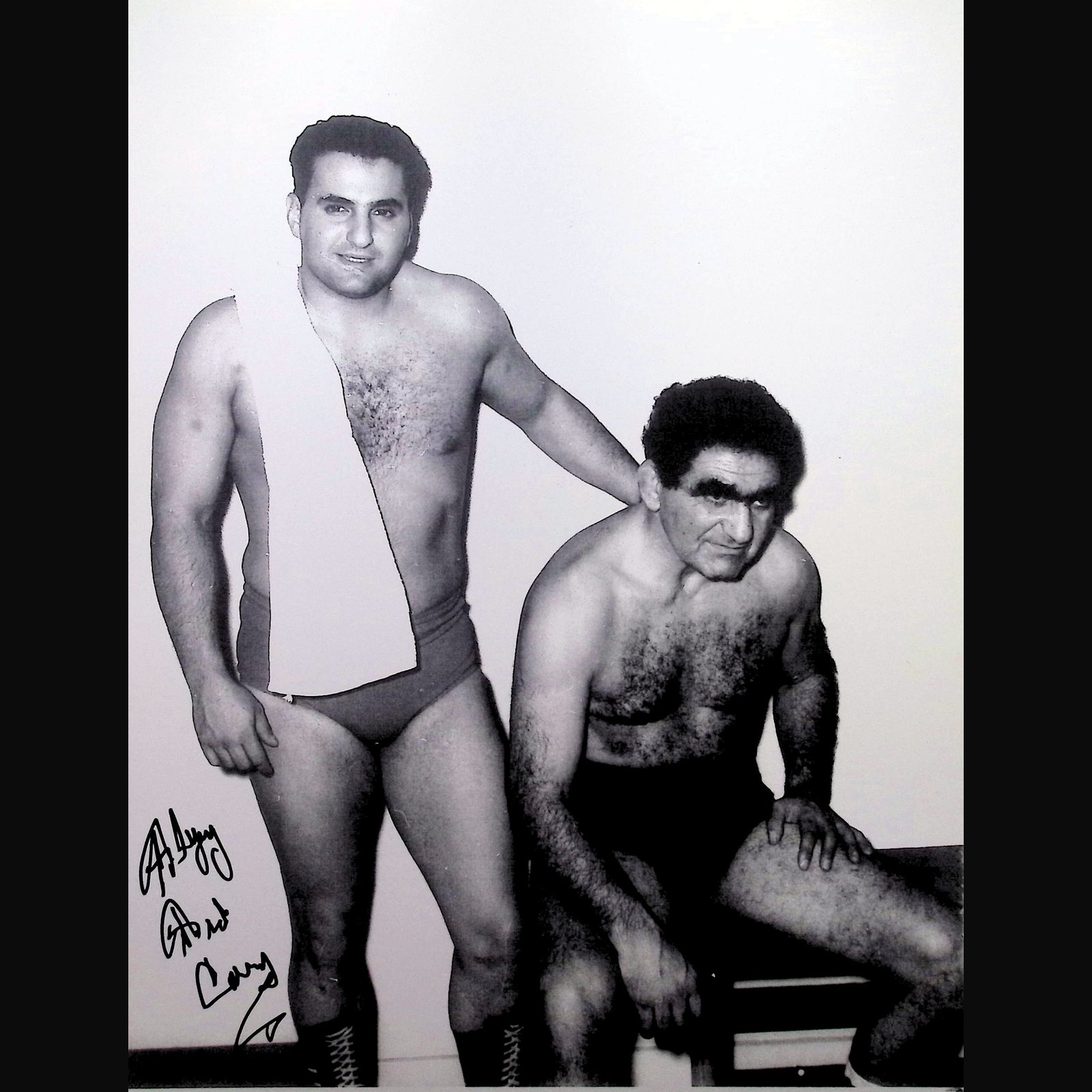Flying Fred Curry and Wild Bull Curry — Signed 8x10