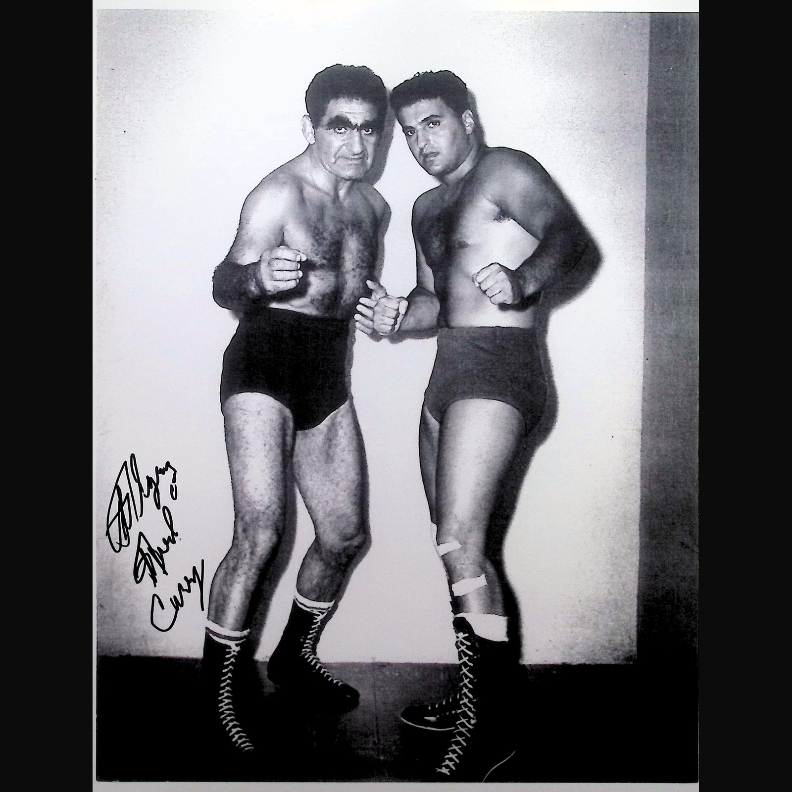 Wild Bull Curry and Flying Fred Curry — Signed 8x10